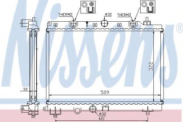 NISSENS 64304A Радіатор, охолодження двигуна