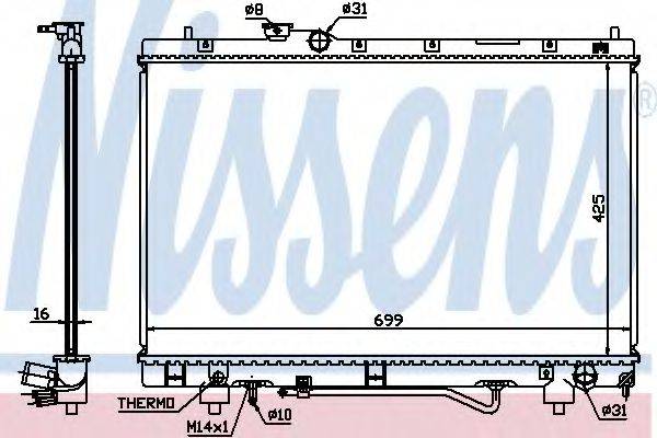 NISSENS 64796A Радіатор, охолодження двигуна