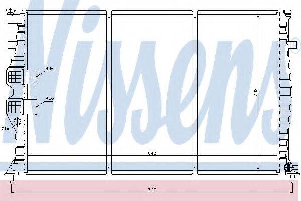 NISSENS 63714 Радіатор, охолодження двигуна