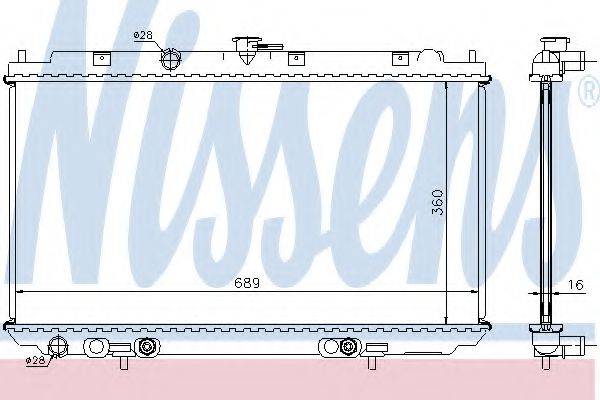 NISSENS 67345A Радіатор, охолодження двигуна