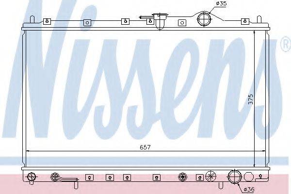 NISSENS 62887 Радіатор, охолодження двигуна