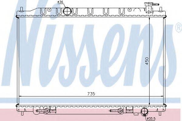 NISSENS 68712 Радіатор, охолодження двигуна