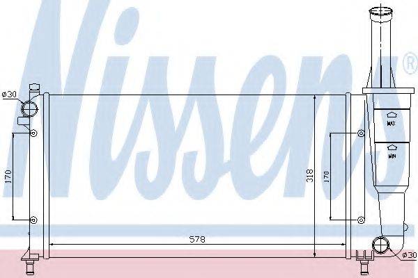 NISSENS 61889 Радіатор, охолодження двигуна