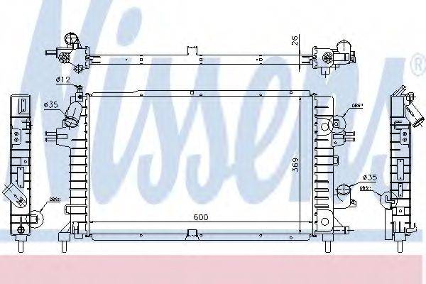 NISSENS 63112A Радіатор, охолодження двигуна