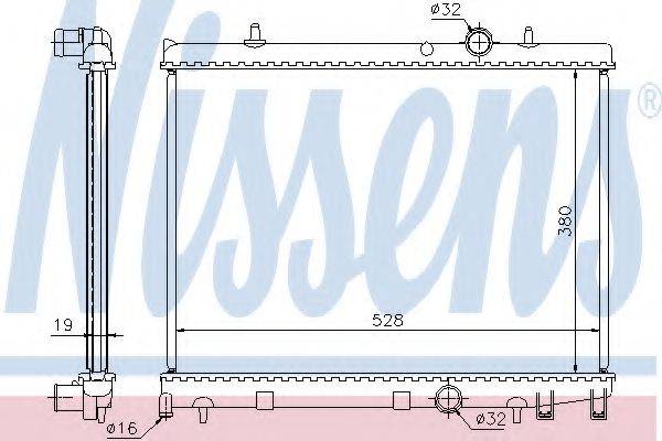 NISSENS 63504 Радіатор, охолодження двигуна