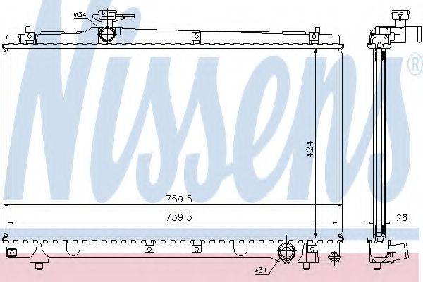 NISSENS 64670A Радіатор, охолодження двигуна