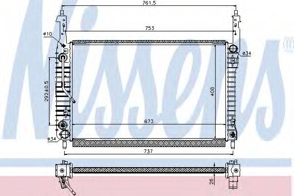 NISSENS 63119 Радіатор, охолодження двигуна