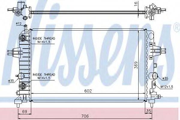 NISSENS 630702 Радіатор, охолодження двигуна