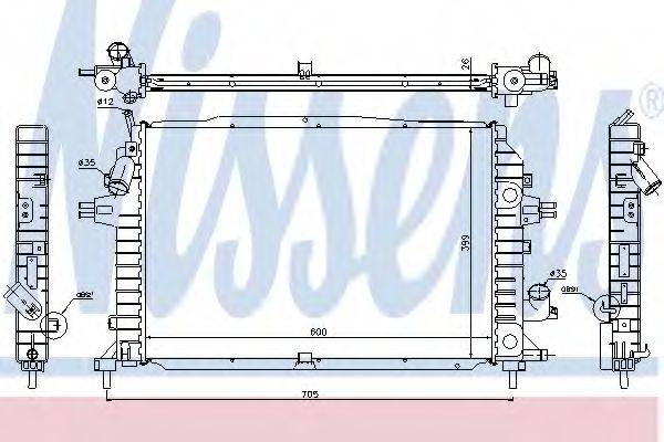 NISSENS 630705 Радіатор, охолодження двигуна