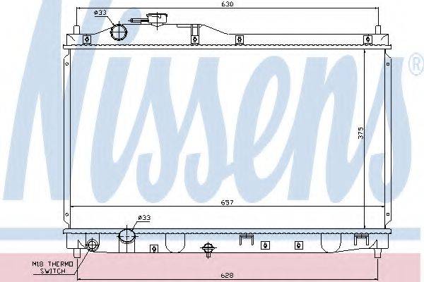 NISSENS 68145 Радіатор, охолодження двигуна