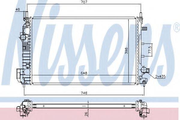 NISSENS 640302 Радіатор, охолодження двигуна