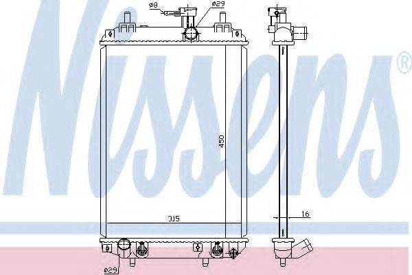 NISSENS 617547 Радіатор, охолодження двигуна