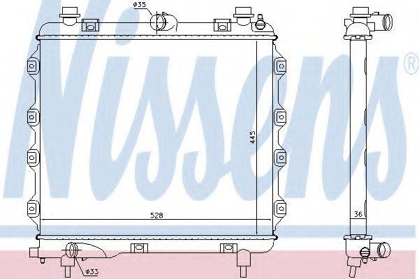 NISSENS 61024 Радіатор, охолодження двигуна