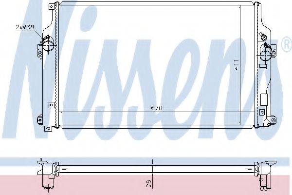 NISSENS 646864 Радіатор, охолодження двигуна