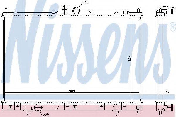 NISSENS 628972 Радіатор, охолодження двигуна