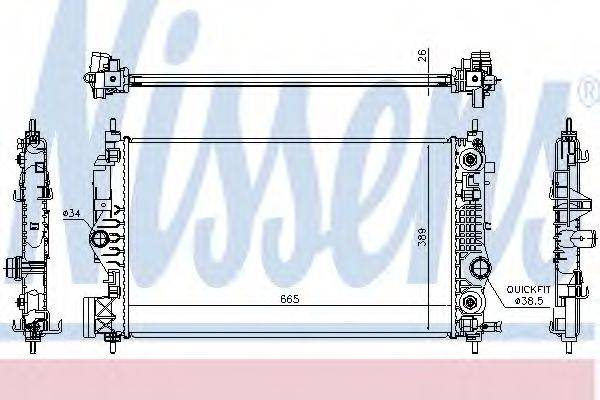 NISSENS 630762 Радіатор, охолодження двигуна