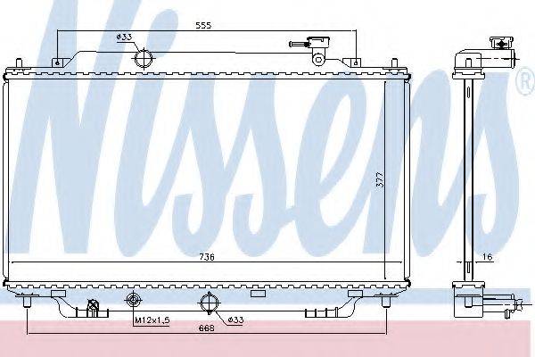 NISSENS 68542 Радіатор, охолодження двигуна