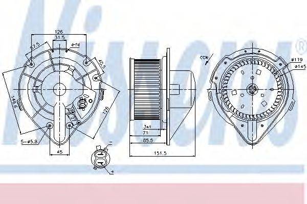 NISSENS 87066 Вентилятор салону