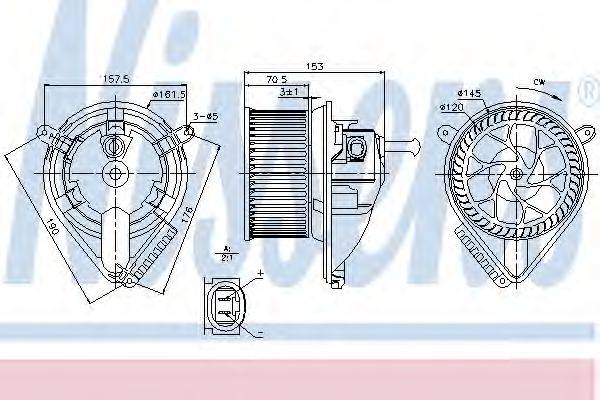 NISSENS 87095 Вентилятор салону