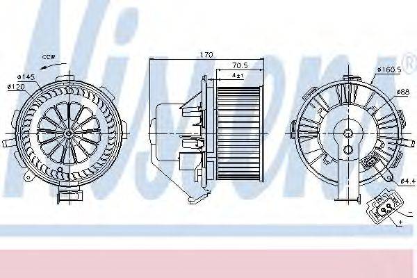 NISSENS 87105 Вентилятор салону