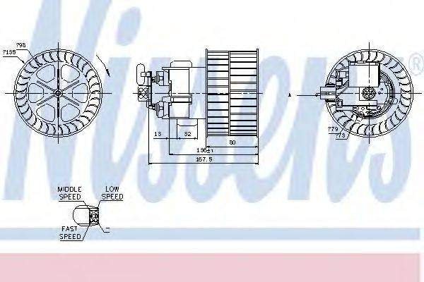 NISSENS 87154 Вентилятор салону