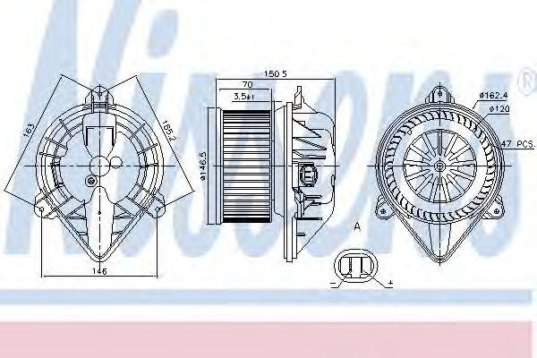 NISSENS 87173 Вентилятор салону