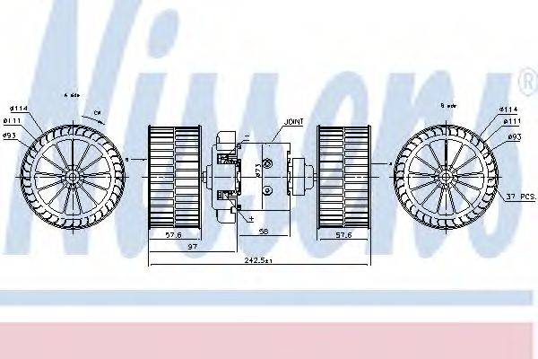 NISSENS 87191 Вентилятор салону