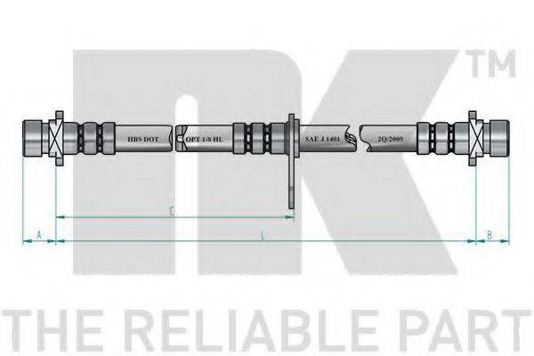 NK 852657 Гальмівний шланг