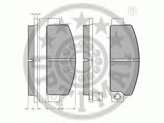 OPTIMAL 9198 Комплект гальмівних колодок, дискове гальмо