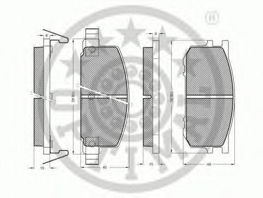 OPTIMAL 9216 Комплект гальмівних колодок, дискове гальмо