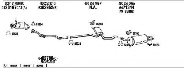 WALKER AD25134 Система випуску ОГ