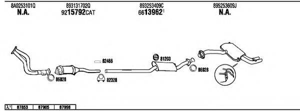 WALKER AD40317 Система випуску ОГ