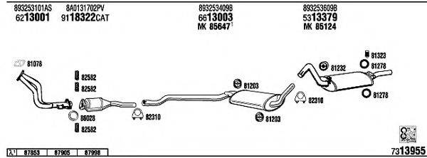 WALKER AD80035 Система випуску ОГ