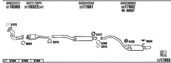 WALKER AD80441 Система випуску ОГ