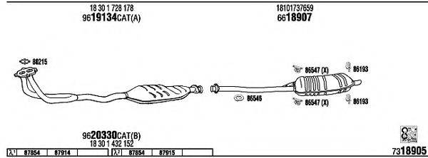 WALKER BW31852 Система випуску ОГ