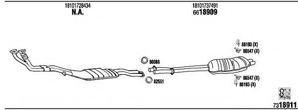 WALKER BW32521 Система випуску ОГ