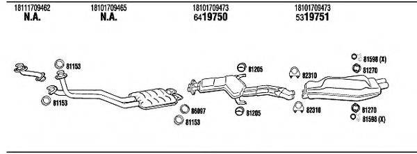 WALKER BW70115 Система випуску ОГ