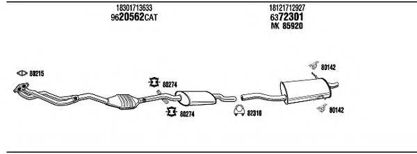 WALKER BWH11042 Система випуску ОГ