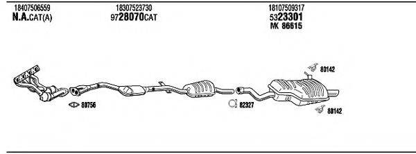 WALKER BWH16198 Система випуску ОГ