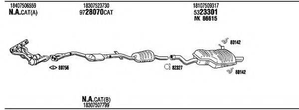 WALKER BWH16327 Система випуску ОГ