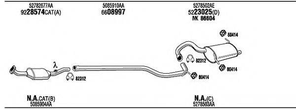 WALKER CHK14652 Система випуску ОГ