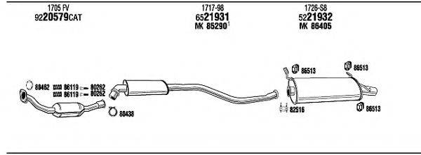 WALKER CI16040 Система випуску ОГ