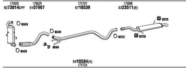 WALKER CIH22483BC Система випуску ОГ