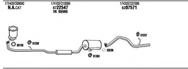 WALKER DH30007 Система випуску ОГ