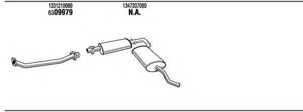 WALKER FI40138 Система випуску ОГ