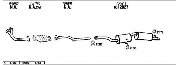 WALKER FI61141 Система випуску ОГ