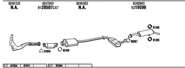 WALKER FI80019 Система випуску ОГ