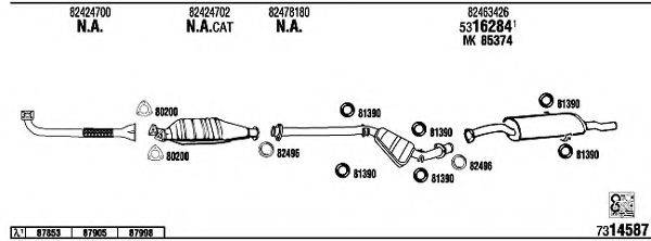 WALKER FI80023 Система випуску ОГ