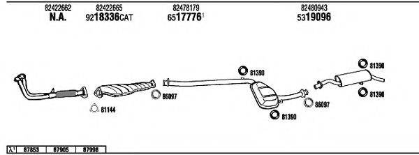 WALKER FI80032 Система випуску ОГ