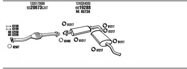 WALKER FIT11843 Система випуску ОГ